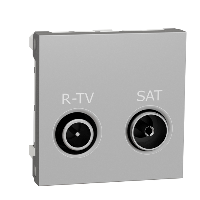 NU345630 - Noua Unica, Priza R-TV/SAT intermediara 2m aluminiu, Schneider Electric