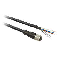XZCP11V12L5 - Cablu M12 - 5 Pini - 5M - Pur - Drept, Schneider Electric